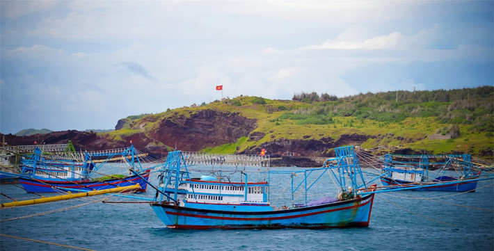Buổi sáng tinh mơ cũng là khoảng thời gian nhộn nhịp và tấp nập nhất trong ngày ở cảng Phú Quý, nơi từng đoàn ghe trở về sau một đêm thả lưới, giăng câu.