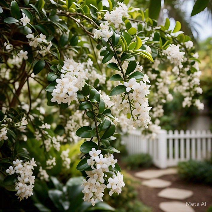 . Cây Nguyệt quế. Nguyệt quế là một loại cây bụi thường xanh thuộc chi Osmanthus trong họ Rutaceae. Cây phát triển mạnh mẽ, có hoa dày, màu trắng tinh khiết và có hương thơm nồng.