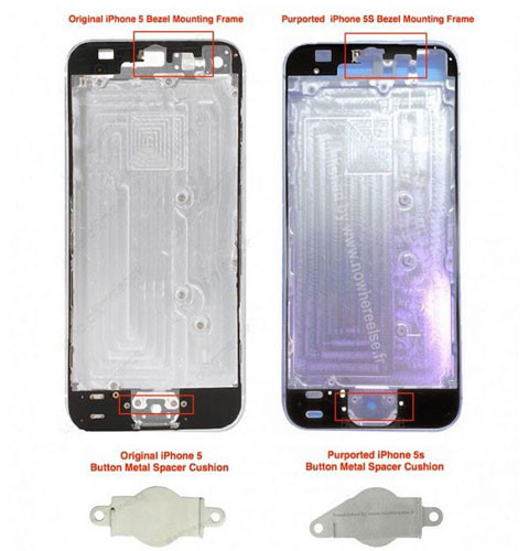 Thêm bằng chứng chứng minh iPhone 5S có cảm ứng nhận diện dấu vân tay. Những hình ảnh mà trang mạng Nowhereelse.fr về bộ phận bên trong của iPhone 5S cho thấy họ có thể sẽ sử dụng cảm ứng nhận diện dấu vân tay.