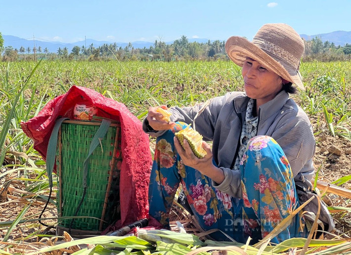 Người dân tranh thủ nghỉ ngơi, ăn nhẹ để lấy sức trước khi quay trở lại công việc