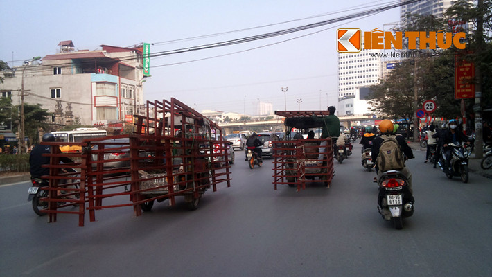 Đường Hồ Tùng Mậu, phường Mai Dịch, quận Cầu Giấy, Hà Nội rất rộng nhưng mãi mới "nuốt" được hai "cục xương" này.