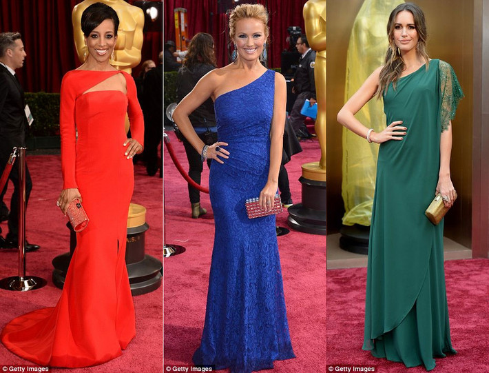 Ba người đẹp nổi bật với những bộ dài thướt tha là Shaun Robinson, Brooke Anderson và Louise Roe (từ trái qua phải).