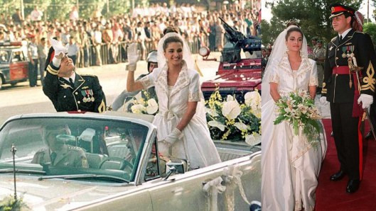 Sau 5 tháng hẹn hò, câu chuyện tình giữa cô nàng Rania Al Yassin và hoàng tử Jordan (người sau này trở thành vua của Jordan) đã kết thúc bằng một đám cưới cổ tích hồi năm 1993.