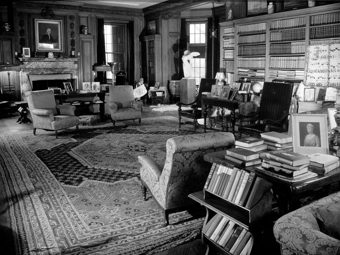Tổng thống Mỹ thứ 32 Franklin D. Roosevelt (1882-1945) sống trong một ngôi nhà có tên Springwood ở Hyde Park, New York. Ảnh: Getty Images.