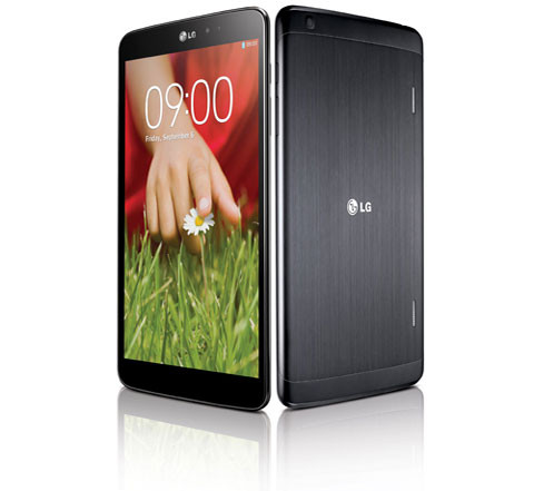LG ra mắt máy tính bảng “bỏ túi” G Pad 8,3. Chiếc máy tính bảng này sẽ xuất hiện trong hội trợ triển lãm công nghệ thế giới 2013 tại Berlin, Đức. Điện thoại sở hữu màn hìn 8,3 inch WUXGA, độ phân giải 1920x1200p, chạy bộ vi xử lý Qualcomm Snapdragon 600, 1,7 GHz lõi tứ, camera sau 5Mp, camera trước 1,3 Mp.