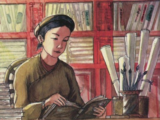 Bà Huyện Thanh Quan tên thật là Nguyễn Thị Hinh, người huyện Vĩnh Hồ (Hà Nội ngày nay). Bà là người thông minh, cá tính, chồng làm quan tri huyện. Mỗi khi chồng đi vắng, có dân tình đến kêu oan, bà lại thay chồng xử án.