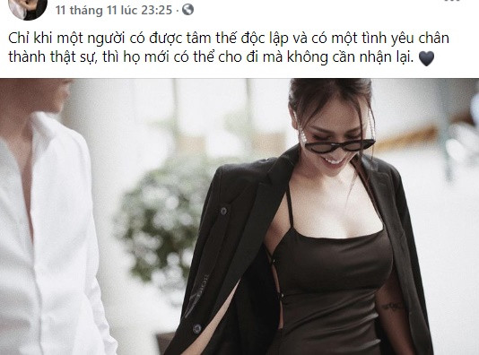 gười mới của DJ Tít triết lý về tình yêu đích thực: "Chỉ khi một người có tâm thế độc lập và có một tình yêu chân thành thật sự, thì họ mới có thể cho đi mà không cần nhận lại".