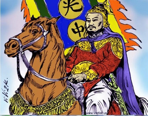 Được tin quân Thanh chuẩn bị kéo sang xâm lược nước ta, cuối năm 1788, Nguyễn Huệ lên ngôi hoàng đế, lấy hiệu là Quang Trung, bố cáo thiên hạ trước khi kéo quân ra Bắc đánh dẹp quân Thanh.