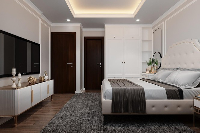 ##s###Điểm nhấn ở mỗi căn phòng ngủ của phong cách tân cổ điển chính là sự đơn giản trong thiết kế, không có chi tiết rườm rà nhưng vẫn toát lên sự sang trọng, đẳng cấp.