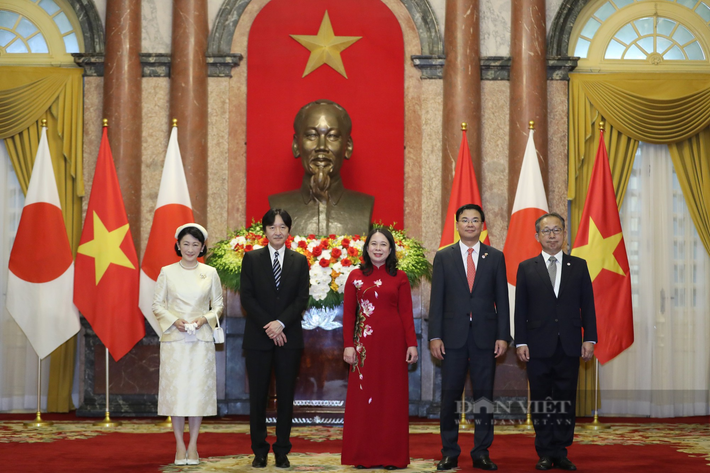 Phó Chủ tịch nước Võ Thị Ánh Xuân chụp ảnh chung với Hoàng Thái tử Nhật Bản Akishino, Công nương Kiko và đại biểu.