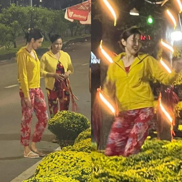 Mới đây, một trang fanpage chia sẻ hình ảnh Hoa hậu Thùy Tiên mặc đồ bộ giản dị đi dạo chơ hoa vào dịp gần Tết Nguyên đán. "Không cần mua khô mực, ra chợ hoa cũng gặp người quen", trang này chia sẻ. Hoa hậu Thùy Tiên bị bắt gặp mặc đồ bộ đi chợ hoa. Dưới bình luận, nhiều người thích thú với hình ảnh đáng yêu của Thùy Tiên: "Thì ra Hoa hậu cũng mặc đồ bộ mang dép giống mình", "Bạn này là diễn viên hài Thùy Tiên đúng không", "Bà tấu hài hả", "Sao biểu cảm bả lúc nào cũng hề vậy"...
