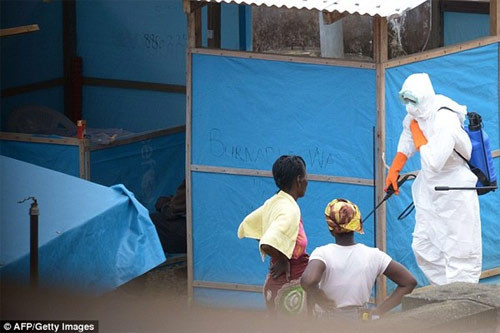 Ebola là một dạng sốt xuất huyết lây lan qua đường máu và dịch cơ thể, vì vậy những người tiếp xúc gần với bệnh nhân, nhất là nhân viên y tế, rất dễ bị lây. Đã có 2 nhân viên y tế của WHO bị lây Ebola trong khi chữa trị cho bệnh nhân ở Tây Phi.