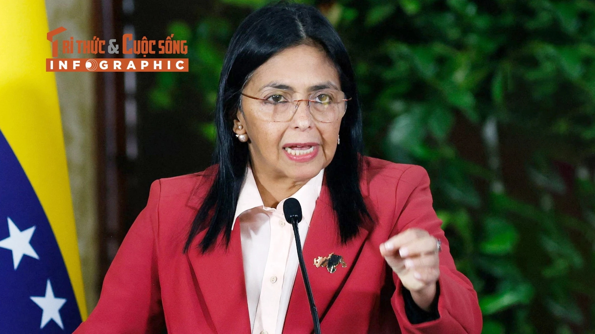 [INFOGRAPHIC] Điều ít biết về Tổng thống lâm thời Venezuela Delcy Rodriguez