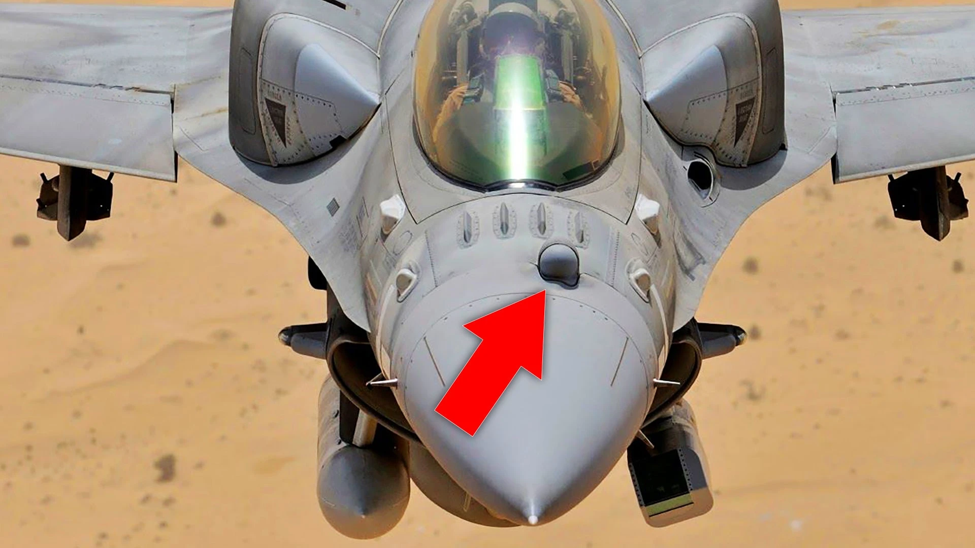 "Nốt ruồi" trên mũi tiêm kích F-16E/F Block 60 có tác dụng gì?