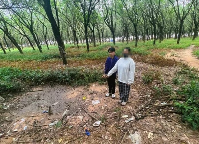Lô cao su nơi xảy ra sự việc (Ảnh: A.X) 1111.jpg