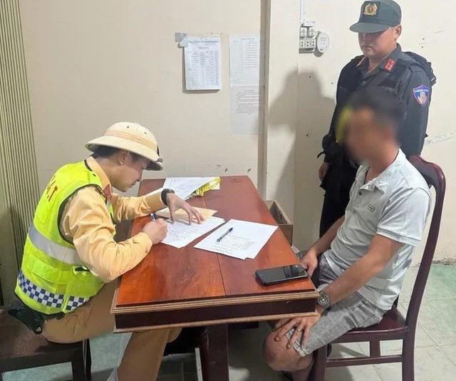 N.T.A. tại cơ quan công an. (Ảnh: CACC) 11111.jpg