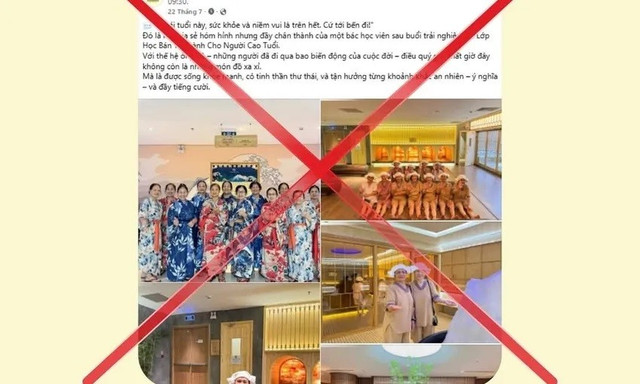 Trang Facebook giả đăng tuyển sinh lớp học bán trú cho người cao tuổi. (Ảnh chụp màn hình) 1-3748.jpg