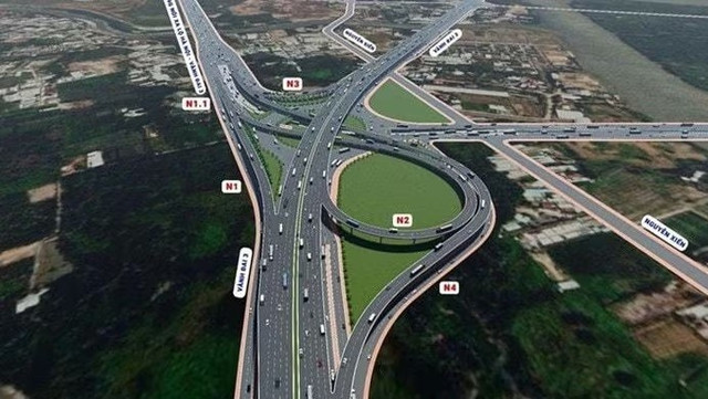 Phối cảnh nút giao Gò Công trên đường Vành đai 3 TP.HCM (Ảnh: Sở Xây dựng TP.HCM) 11111.jpg