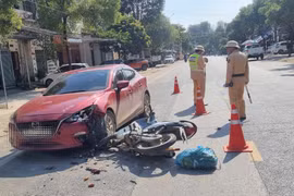 Xử lý lái xe không chấp hành hiệu lệnh dừng xe, gây tai nạn ở Thái Nguyên