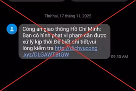 Công an Hà Nội cảnh báo tin nhắn lừa đảo thông báo 'phạt nguội' của CSGT