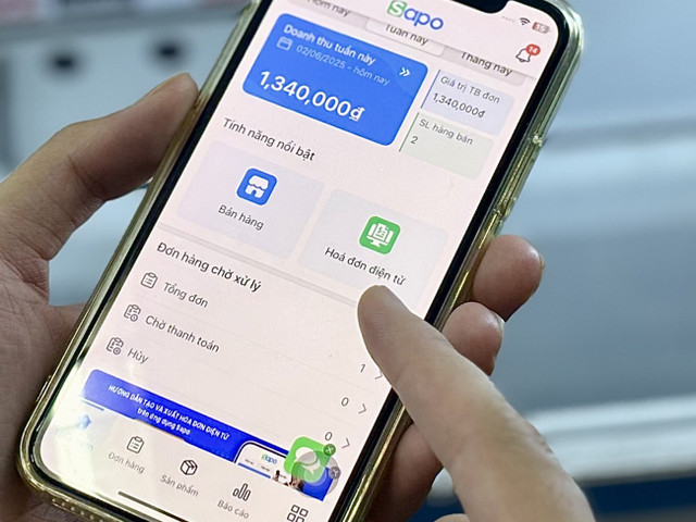 Hộ kinh doanh có thể quản lý tồn kho, lên đơn bán hàng, thanh toán, phát hành hóa đơn ngay trên điện thoại Hộ kinh doanh có thể quản lý tồn kho, lên đơn bán hàng, thanh toán, phát hành hóa đơn ngay trên điện thoại
