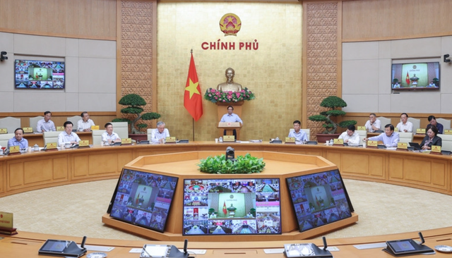 Phiên họp Chính phủ thường kỳ tháng 7 trực tuyến với các tỉnh, thành phố trực thuộc Trung ương tổ chức ngày 7/8 do Thủ tướng Chính phủ Phạm Minh Chính chủ trì - Ảnh: VGP/Nhật Bắc screen-shot-2025-08-08-at-111833.png