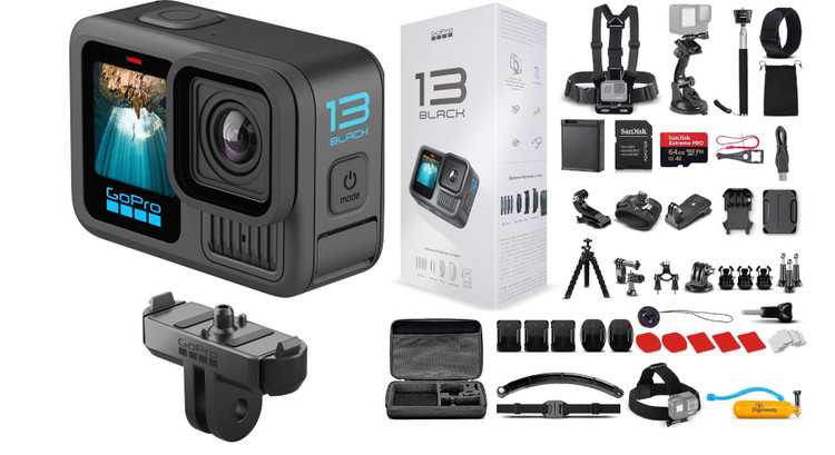 GoPro Hero Black 13 มีฮาร์ดแวร์ที่แข็งแกร่งและอุปกรณ์เสริมเฉพาะทางสำหรับสถานการณ์การใช้งานต่างๆ มากมาย gopro.jpg