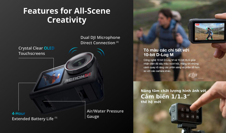 DJI OSMO Action 5 มอบประสิทธิภาพสูงพร้อมคุณภาพสีที่โดดเด่นด้วยเซ็นเซอร์ขนาดใหญ่ dji.jpg
