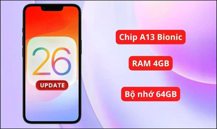 古い構成のため、iPhone 11は多くの制限があるiOS 26を実行している。写真:Tue Minh iphone-11-co-len-duoc-ios-26-khong-1.jpg