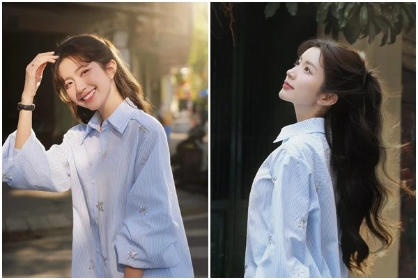 Diễn viên Ngọc Huyền khoe gương mặt ‘đẹp không góc chết’