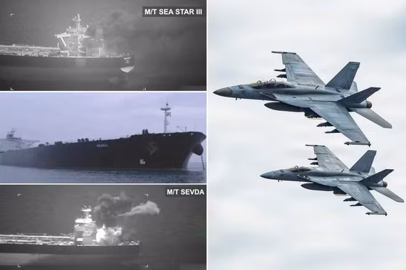Mỹ thả bom vào ống khói tàu chở dầu Iran, Hormuz "đỏ lửa"