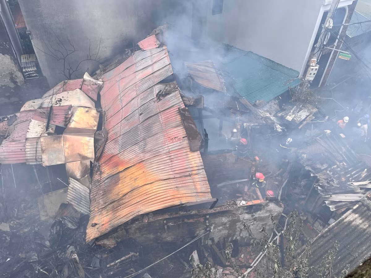 Hiện trường vụ cháy. Ảnh: HM 