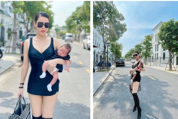 Choáng cách Quế Vân lấy lại body “bốc lửa” sau 1 tháng sinh con