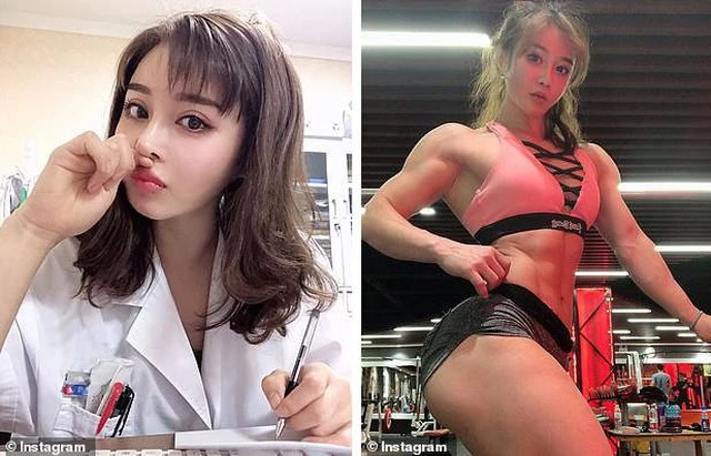 Nữ y tá Trung Quốc nổi như cồn nhờ thân hình cuồn cuộn cơ bắp
