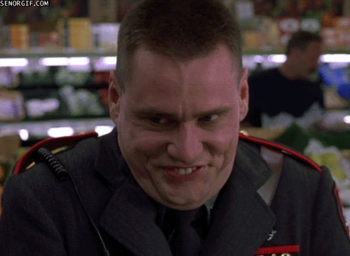 Khuôn mặt siêu hài của Jim Carrey.