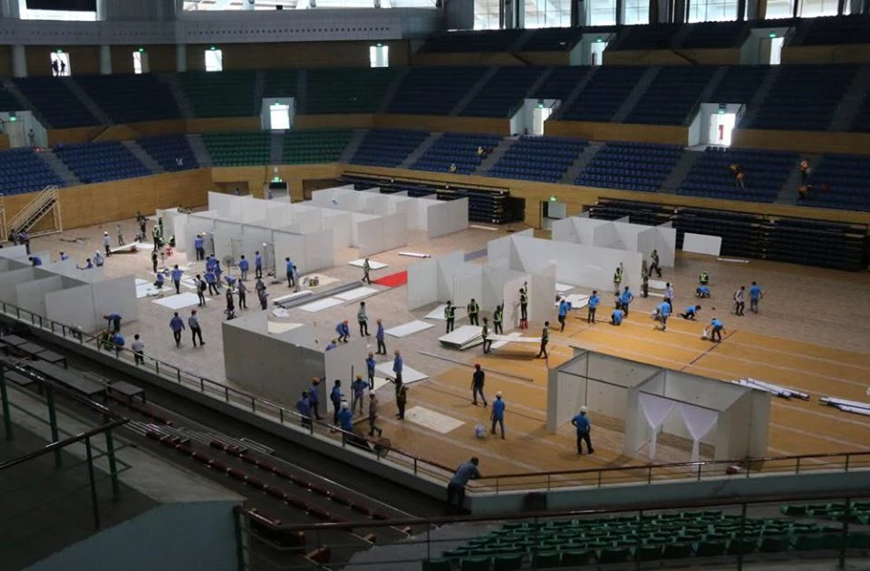 Cận cảnh cơ sở điều trị COVID-19 tại Cung thể thao Tiên Sơn, Đà Nẵng