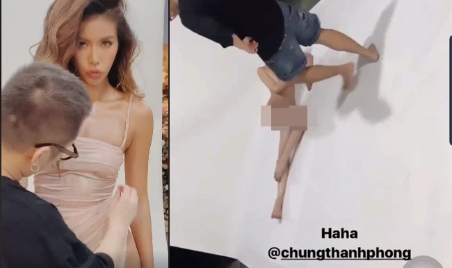 Lộ hậu trường chụp hình nóng bỏng của mỹ nhân Việt gây tranh cãi