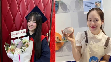 Hot face sao Việt: Lan Phương thích thú khi vẽ gốm tặng hai con gái