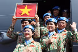 Nữ chiến sĩ thuộc lực lượng gìn giữ hòa bình Liên hợp quốc. Ảnh: An Nhiên/Báo ĐBND.