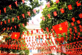 Hà Nội treo cờ Tổ quốc chào mừng Đại hội lần thứ XIV của Đảng