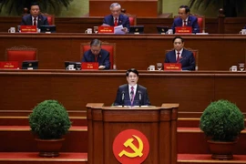 Đồng chí Lương Cường, Ủy viên Bộ Chính trị, Chủ tịch nước trình bày Diễn văn khai mạc Đại hội.