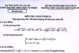 Đề và đáp án môn Toán vòng 2 thi lớp 10 THPT Chuyên KHTN Hà Nội năm 2026
