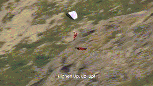 Màn bay lượn kết hợp đỉnh cao trên không trung.