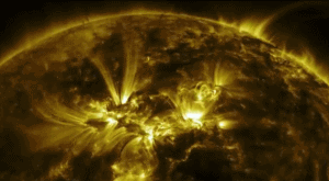 Hình ảnh mô phỏng sự hoạt động của bề mặt Mặt trời.