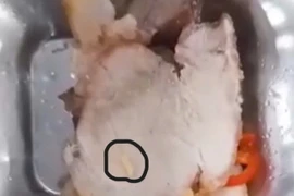 Dị vật giống dòi trong bữa ăn tại Công ty Unico Global YB ở Lào Cai