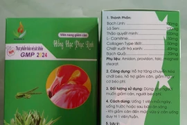 Viên nang giảm cân Hồng Hạc Phục Linh chứa 3 chất cấm