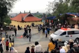 Nơi xảy ra vụ việc. Ảnh cắt từ clip/ Nguồn Vietnamnet