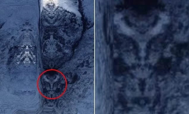 Google Maps phát hiện gương mặt bí ẩn nghi của người ngoài hành tinh