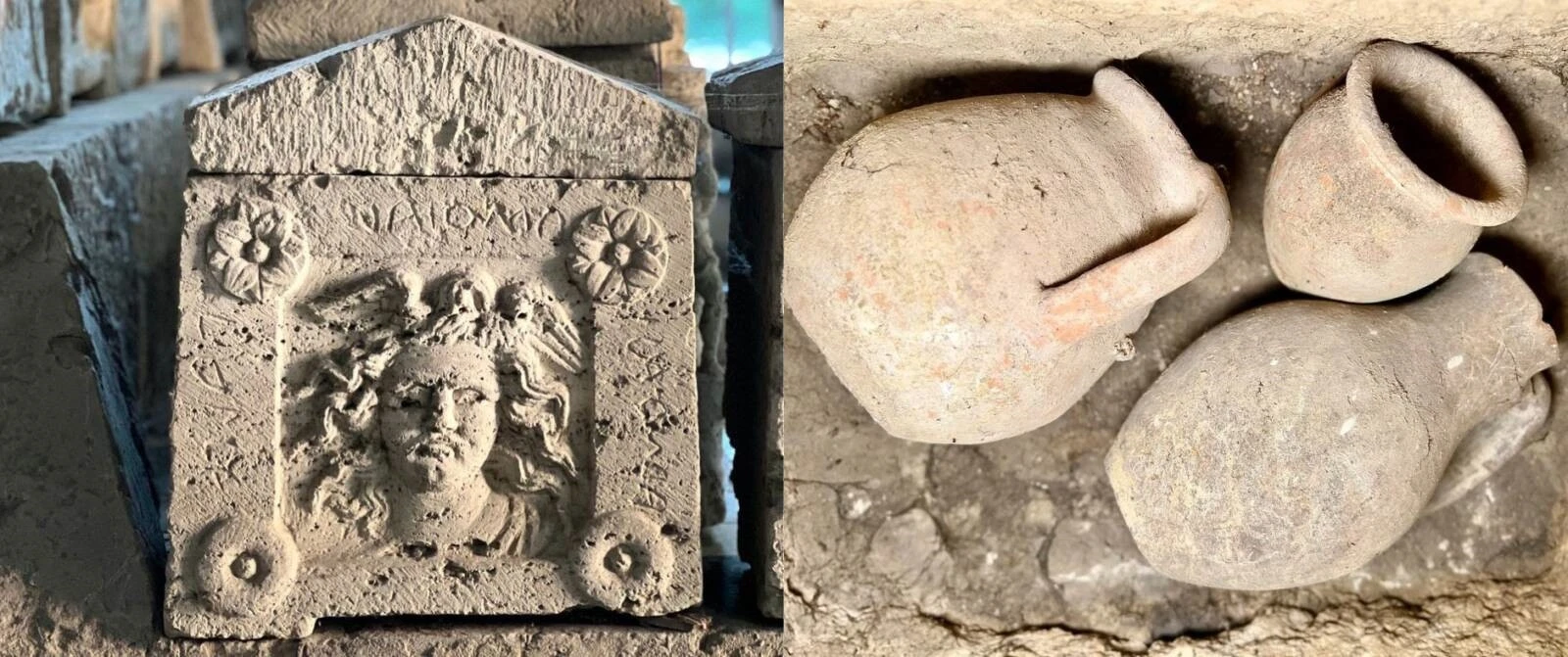 Bí ẩn bình cổ đựng tro cốt có hình nữ thần tóc rắn ở Italy