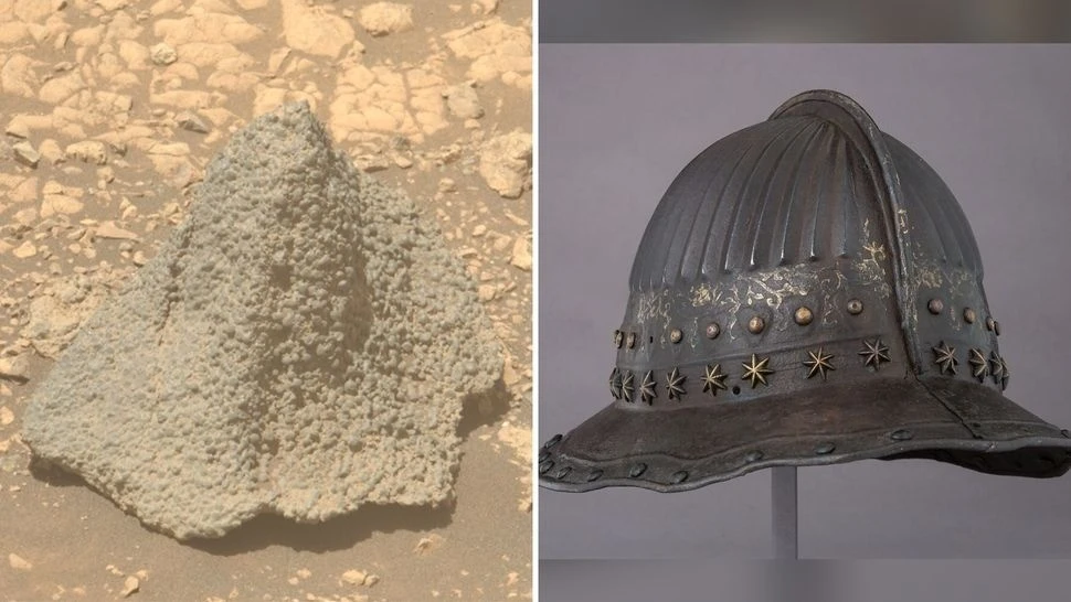 Xe tự hành của NASA phát hiện "mũ bảo hiểm" bí ẩn trên sao Hỏa